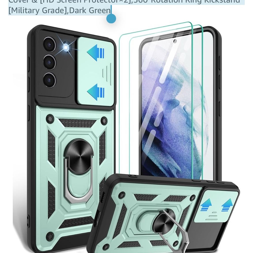 Samsung Galaxy S21+ Plus Case with Slide Camera Cover & [HD Screen Protector×2]